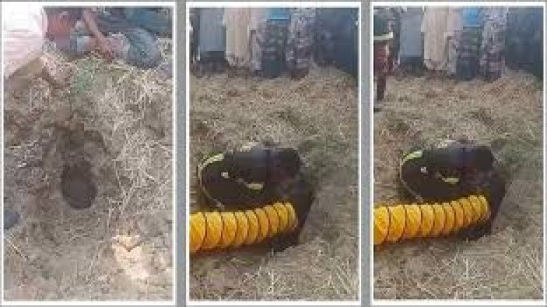 রাজশাহীতে ৩০-৩৫ ফুট গভীর গর্তে পড়ে গেলো দুই বছরের শিশু, উদ্